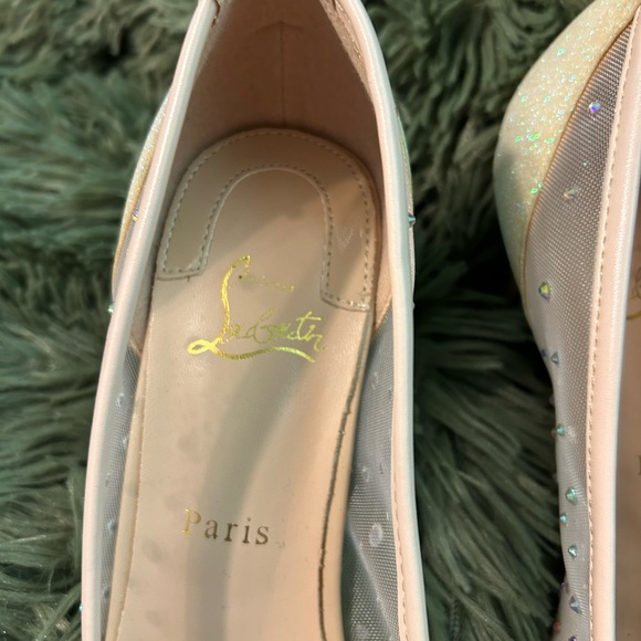 Christian Louboutin Sparkling Nude Heels - Picture 14 of 14
